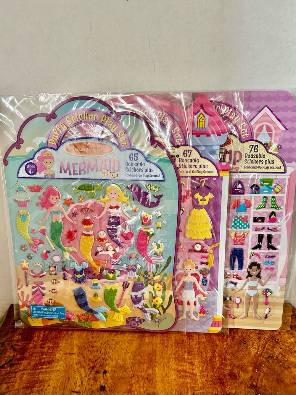 New MELISSA & DOUG Puffy Stickers Play Set of 3